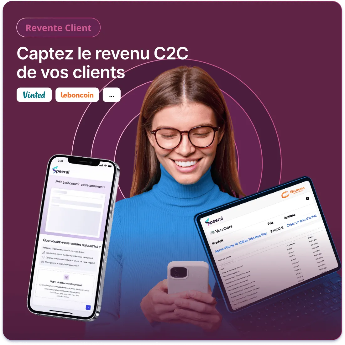 Speeral Revente Client C2C - Portail marque blanche de revente et conversion en bons d'achat